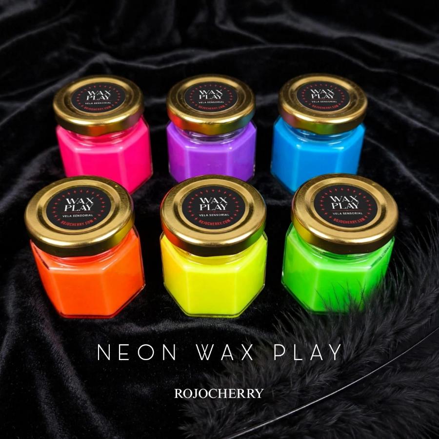 Vela Neon Frasco Wax Play Baja temperatura